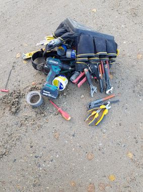 LVI-asentajan laukku ja työkaluja